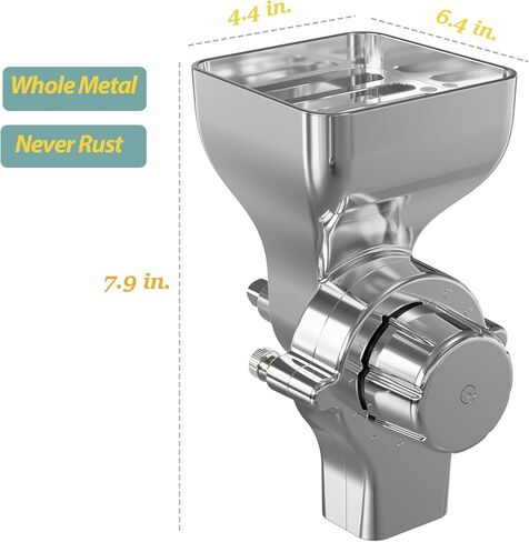 Metal Grain Mill Attachment for KitchenAid Stand Mixer – 12-Level Grind Adjustment, All-Metal Construction for Grinding Grains, Spices & More in Saudi Arabia