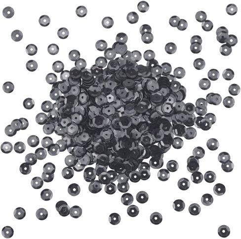 Black Sequins Bulk 6 mm Small Loose Cupped Sequin Spangles for Sewing Craft DIY Embroidery Applique Holiday Ornaments in Saudi Arabia