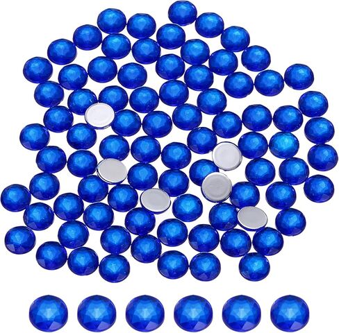 Generic أحجار الراين الأكريليك المستديرة بظهر مسطح، 8 مم SS40 أزرق داكن أحجار الراين الكريستالية المسطحة للحرف اليدوية الملابس والأحذية DIY هدايا الديكور 100 قطعة in Kuwait