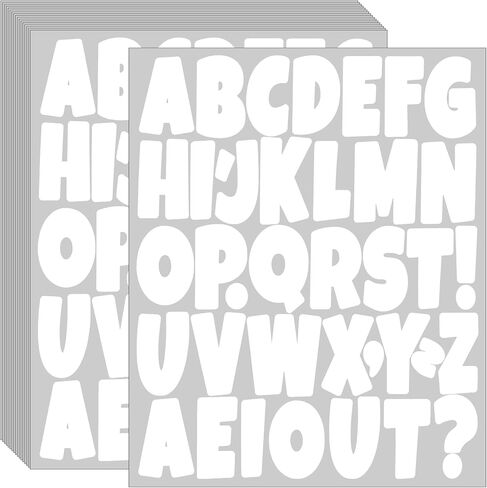 Bemeol Bulletin Board Letters 684 Pieces 2 Inch Alphabet Letter Stickers Self Adhesive Sticker Letters for Bulletin Poster Board Classroom Mailbox Door Home Decor(Black) in Saudi Arabia