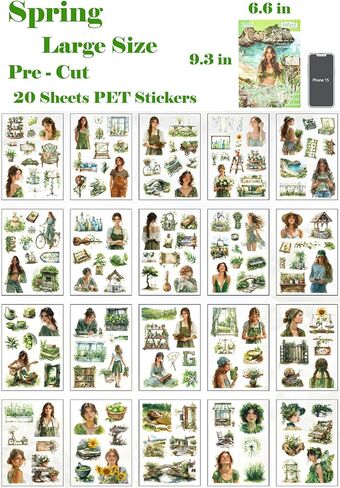 ملصقات زنبركية لليوميات، 200 قطعة من كتاب ملصقات المجلات غير المرغوب فيها بحجم كبير، مستلزمات سجل القصاصات من مواد الحيوانات الأليفة للبالغين، مصنوعات فنية زخرفية خضراء in Kuwait