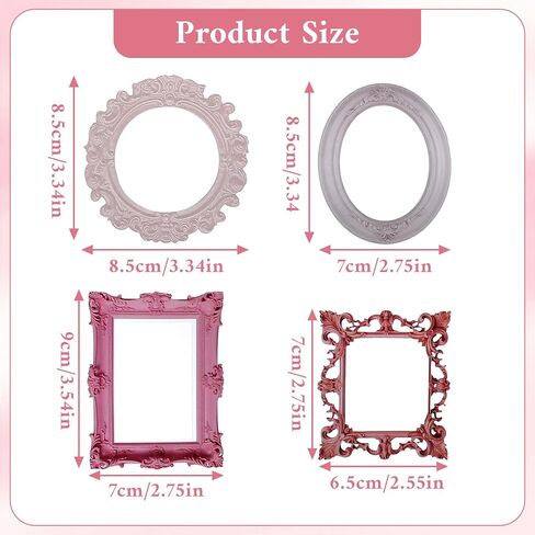 ملصقات تزيين بإطار عتيق، 40 قطعة من ملصقات الإطار ذاتية اللصق، إطارات الصور، لوازم سجل القصاصات للمجلات، ألبومات الزفاف، الحرف اليدوية اليدوية in Kuwait