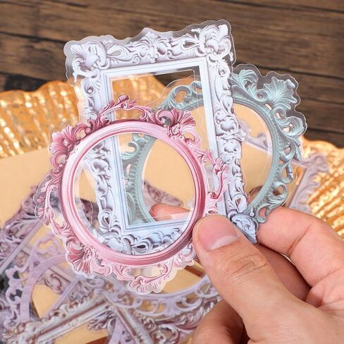 ملصقات تزيين بإطار عتيق، 40 قطعة من ملصقات الإطار ذاتية اللصق، إطارات الصور، لوازم سجل القصاصات للمجلات، ألبومات الزفاف، الحرف اليدوية اليدوية in Kuwait