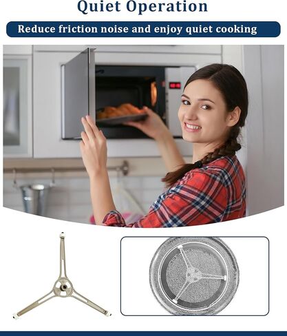 WB06X10633 Microwave Rotating Ring Turntable Tray Support Replacement Fits for GE LG Microwave LCRT2010ST,Replaces 1166452,AP3883054,PS1021750,EAP1021750 in Kuwait