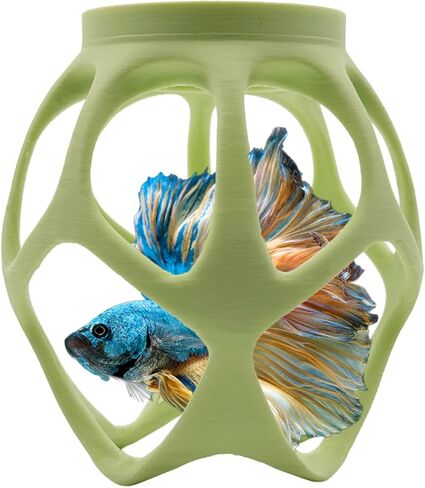 Betta Nest Floating Swim Through Toy for Betta Fish, Exercise and Enrichment Hideout, Aquarium Tank Decor Accessory (Mint Green, Classic) in Saudi Arabia
