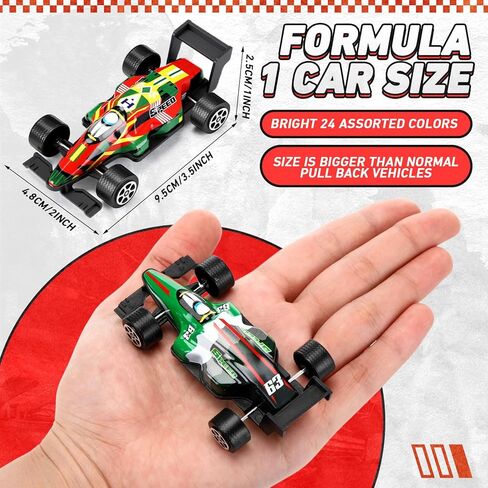 Civaner 24 Pack Pull Back Cars Toy Model Set 3.74 x 1.9 x 1 Inch Small Race Car Birthday Party Favors Easter Stuffing Piñata Fillers Treasure Prize Toys in Saudi Arabia