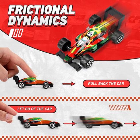 Civaner 24 Pack Pull Back Cars Toy Model Set 3.74 x 1.9 x 1 Inch Small Race Car Birthday Party Favors Easter Stuffing Piñata Fillers Treasure Prize Toys in Saudi Arabia