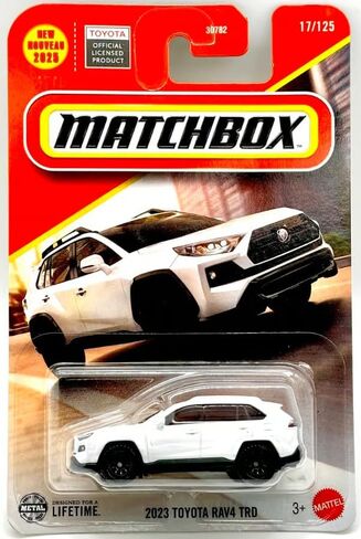 علبة الثقاب 2023 تويوتا RAV4 TRD [أبيض] 17/125، مقياس 1:64 لعبة سيارة مصبوبة in Kuwait