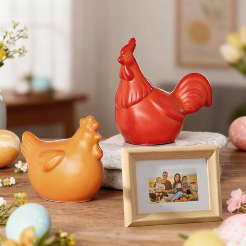 2Pcs Chicken Resin Molds, Cute 3D Cock and Hen Silicone Epoxy Moulds, Lifelike Large Animal Silicone Molds for Resin Casting, DIY Craft, Home Office Cabinets Wall Desktop Decor in Saudi Arabia