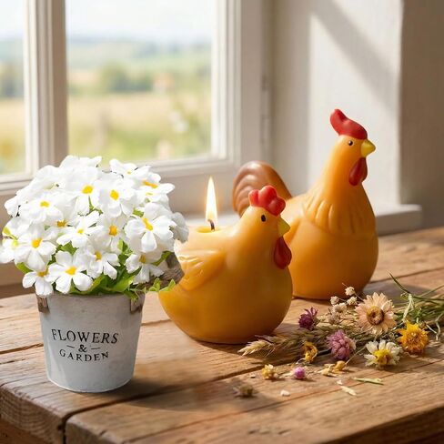 2Pcs Chicken Resin Molds, Cute 3D Cock and Hen Silicone Epoxy Moulds, Lifelike Large Animal Silicone Molds for Resin Casting, DIY Craft, Home Office Cabinets Wall Desktop Decor in Saudi Arabia
