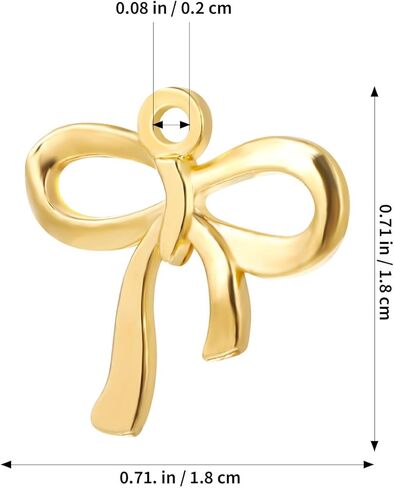 Gadpiparty 100pcs Gold Bow Charms, Bow Charms for Jewelry Making, DIY Accessories for Jewelry Making Bag Decor Arts Crafts Beading Supplies in Saudi Arabia