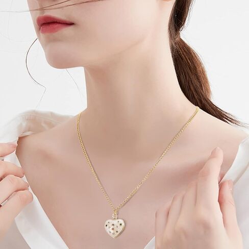 10 Pieces Heart Enamel Charm with Cubic Zirconia Colorful Love Charm Real 18K Gold Plated for Jewelry Necklace Bracelet Earring Making Crafts in Saudi Arabia
