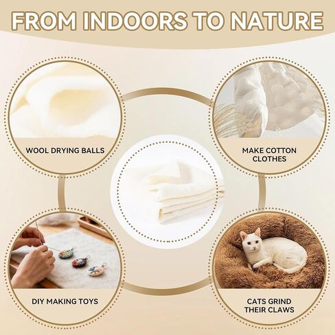 100% Pure Wool Felt Fabric for Needle Felting, Wet Felting, Quilting - Pre-Felted Natural Ecru Wool Batting | DIY Crafts, Wearable Arts, Home Decor (11.8X59 inch) in Saudi Arabia