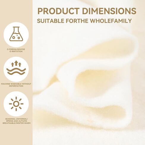 100% Pure Wool Felt Fabric for Needle Felting, Wet Felting, Quilting - Pre-Felted Natural Ecru Wool Batting | DIY Crafts, Wearable Arts, Home Decor (11.8X59 inch) in Saudi Arabia
