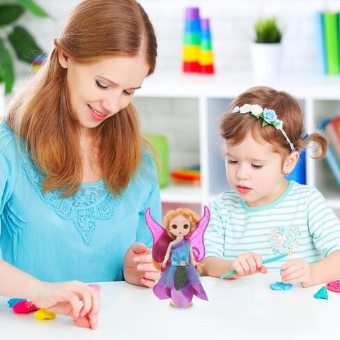 مجموعة فستان أجنحة الدمية الجنية المتلألئة من إكسسوارات الأزياء التنكرية للفتيات in Saudi Arabia