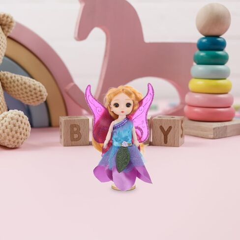 مجموعة فستان أجنحة الدمية الجنية المتلألئة من إكسسوارات الأزياء التنكرية للفتيات in Saudi Arabia