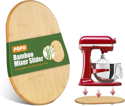 Bamboo Mixer Slider Compatible With Kitchenaid Stand Mixer,Easy-To-Move, Countertop-Protecting Mixer Accessories in Saudi Arabia