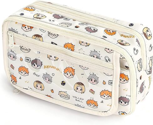 JUTOROSY مقلمة لطيفة، حقيبة أقلام بسحاب (أبيض كابيبالا) in Kuwait