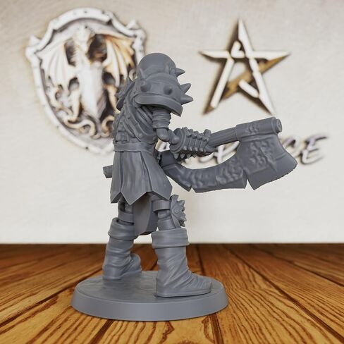 Fantasy Unpainted Tabletop Miniatures for TTRPG - 28mm Scale Undead Bone Soldier Minis Figurine for Dungeon Masters & Miniature Game, RPG Accessory Figure - 3.8cm Skeleton Warrior (AS495) in Saudi Arabia