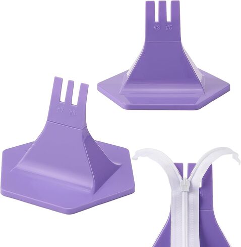 Zenirob 2Pcs Zipper Jig Tool for Zipper Pulls 4 Size #3#5,#7#8 Handy Zip Fastener Jig Installing Tool for Jeans, Dresses, and Jackets (Purple) in Saudi Arabia