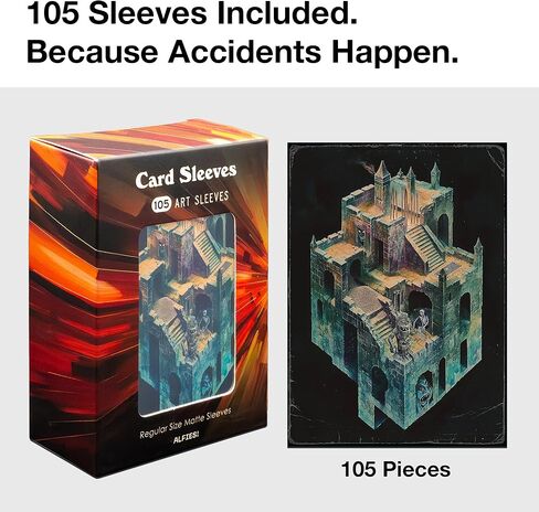 MTG Card Sleeves 105CT | Old School Style | The Dungeon | Matte Finish + Clear Front | 66x92mm - Standard Magic Size in Kuwait
