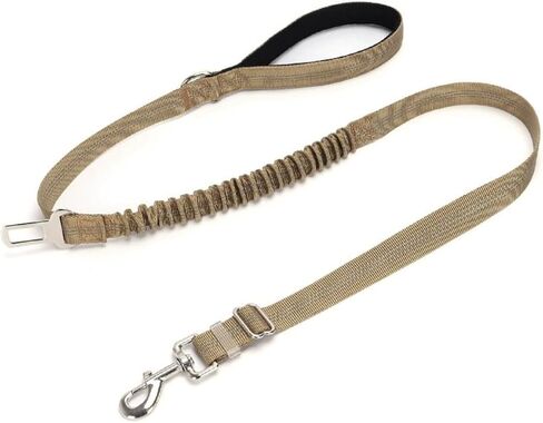 Dog Leash with Safety Seat Belt Clip Metal Buckle, Adjustable 39"-59" Car Safety Tether for Small to Large Dogs DJA694-02 in Saudi Arabia