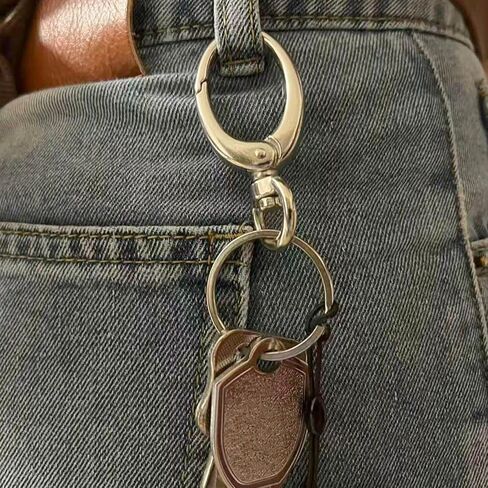 20 Pieces Swivel Key Ring Including 10 Pieces Swivel Snap Hook and 10 Pieces Key Rings for Keychain DIY Jewelry Making Findings - Silver in Saudi Arabia