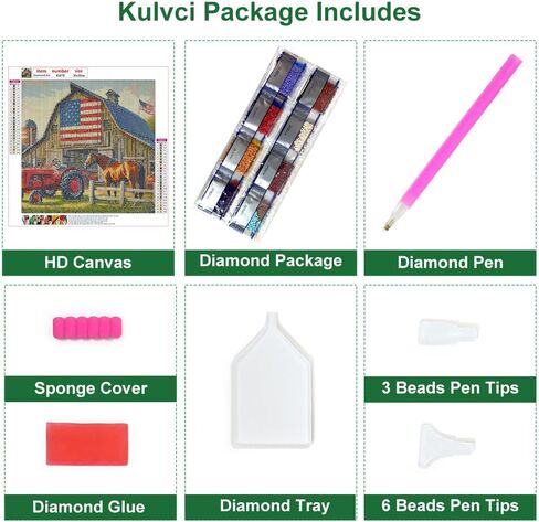 Kulvci Farm Life Diamond Painting Kits for Adults, Round Full Drill Diamond Art Kits, 5D DIY Diamonds Crafts for Home Wall Decoration Gifts 12×12Inch in Saudi Arabia