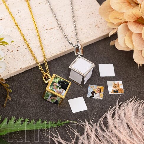 KINCHYGO, 4 Pack Sublimation Six Sided Blank Necklace with Chain for DIY Jewelry Making Souvenirs Gifts in Kuwait