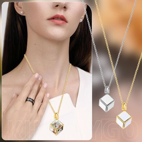KINCHYGO, 4 Pack Sublimation Six Sided Blank Necklace with Chain for DIY Jewelry Making Souvenirs Gifts in Kuwait