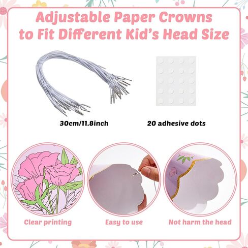 16 PCS Garden Party Hats Bulk with Pompoms Colorful Floral Theme Paper Cone Hats for Kids Happy Birthday Party Headwear Supplies Baby Shower Stuffed Animals Pets Parties Decorations Supplies in Saudi Arabia
