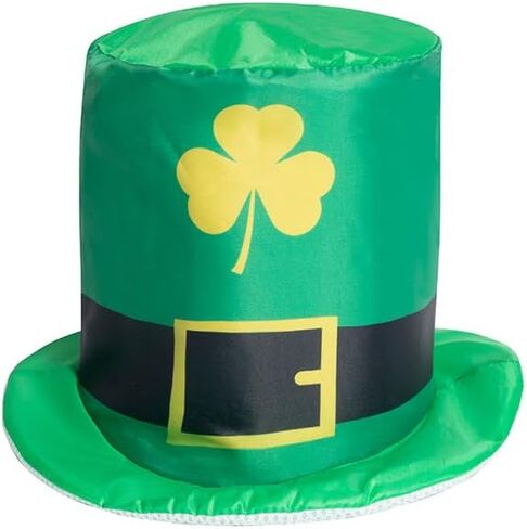 St Patrick's Day Green Hat, Shamrock Top Hat for Party Supplies for Men Women Costume in Saudi Arabia