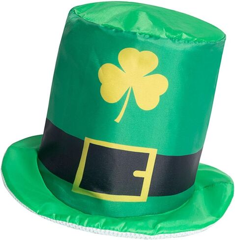 St Patrick's Day Green Hat, Shamrock Top Hat for Party Supplies for Men Women Costume in Saudi Arabia