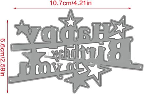Birthday Words Die Cut for Card Making, Hollow Out Metal Cutting Dies Congratulations Die Cuts Birthday Embossing Stencils Template for DIY Scrap-Booking Decor Wedding Birthday Blessing Card in Saudi Arabia