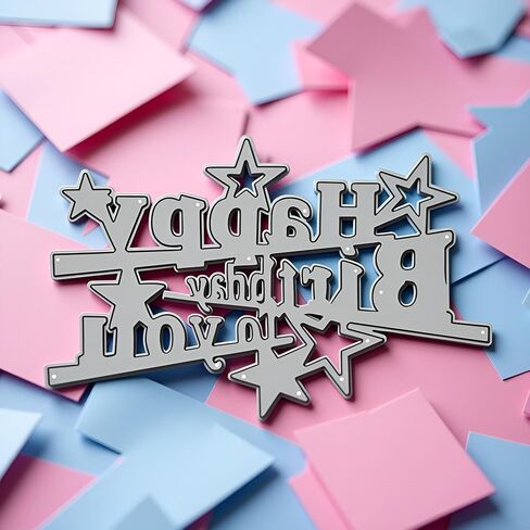 Birthday Words Die Cut for Card Making, Hollow Out Metal Cutting Dies Congratulations Die Cuts Birthday Embossing Stencils Template for DIY Scrap-Booking Decor Wedding Birthday Blessing Card in Saudi Arabia