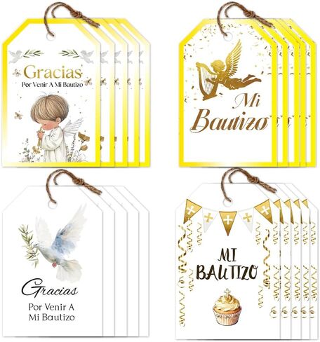 80Pcs Floral Gift Tags with String 4 Style White Paper Hanging Labels Name Tags 2×3 Inch for Wedding Bridal Shower DIY Gift Crafts Presents Birthday Clothes Holiday Party Favor Decor in Saudi Arabia