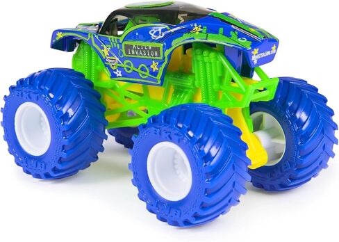 Monster Jam 2026 Official 1:64 Diecast Truck Series 45 غزو كائن فضائي طفولي in Kuwait