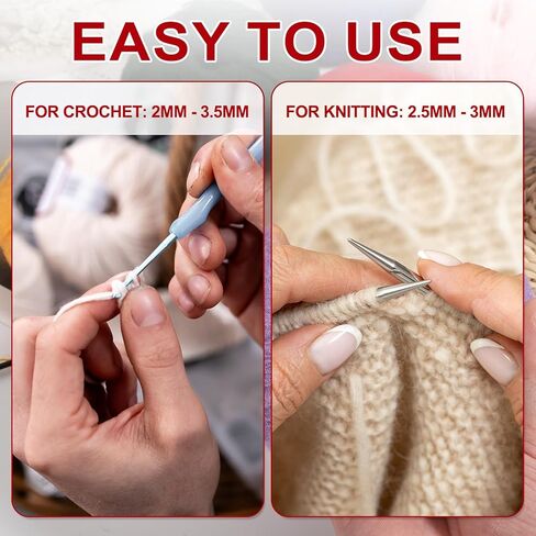 خيوط باتيكل 2 skeins الموهير، غزل ناعم من الموهير الصناعي، خيوط منفوشة رقيقة للحياكة والحياكة، سترة وشاح، قبعة الحرف، سجادة بطانية، بيج فاتح in Kuwait
