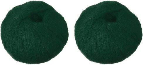 خيوط باتيكل 2 skeins الموهير، غزل ناعم من الموهير الصناعي، خيوط منفوشة رقيقة للحياكة والحياكة، سترة وشاح، قبعة الحرف، سجادة بطانية، بيج فاتح in Kuwait