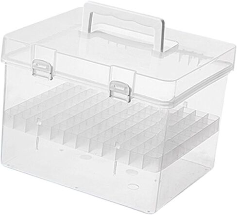 Colaxi Marker Case Storage Container Multifunctional Transparent Marker Organizer Art Supplies for Color Highlighter Watercolor Pens, 120 Slots in Saudi Arabia