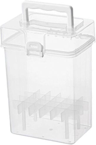 Colaxi Marker Case Storage Container Multifunctional Transparent Marker Organizer Art Supplies for Color Highlighter Watercolor Pens, 120 Slots in Saudi Arabia