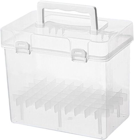 Colaxi Marker Case Storage Container Multifunctional Transparent Marker Organizer Art Supplies for Color Highlighter Watercolor Pens, 120 Slots in Saudi Arabia