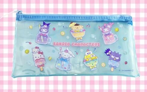 Bandal & Neoul Kitty & Friends' Officially Licensed Transparent Pencil Pouch - Choose from 2 Designs (Sky) in Saudi Arabia