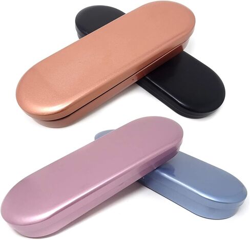 "2PCS Metal Tin Box Portable Pen Case Rectangular Empty Hinged Tins Box Home Organizers for Pen Pencil Makeup Brushes, 2 Colors, Random Colors" in Saudi Arabia