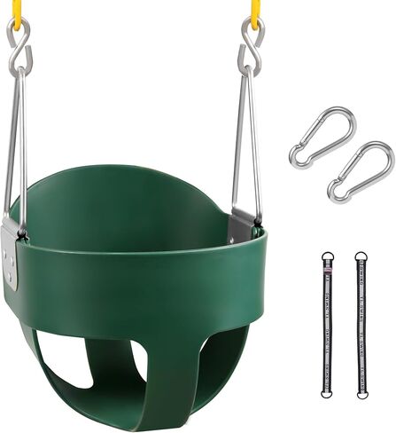 nets Tribe59 High Back Full Bucket Toddler Swing Seat with Heavy Duty Plastic Coated Chains, Fully Assembled for Playground Swing Set Accessories, Outside, Backyard (Pink) in Saudi Arabia