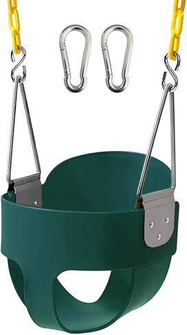 nets Tribe59 High Back Full Bucket Toddler Swing Seat with Heavy Duty Plastic Coated Chains, Fully Assembled for Playground Swing Set Accessories, Outside, Backyard (Pink) in Saudi Arabia
