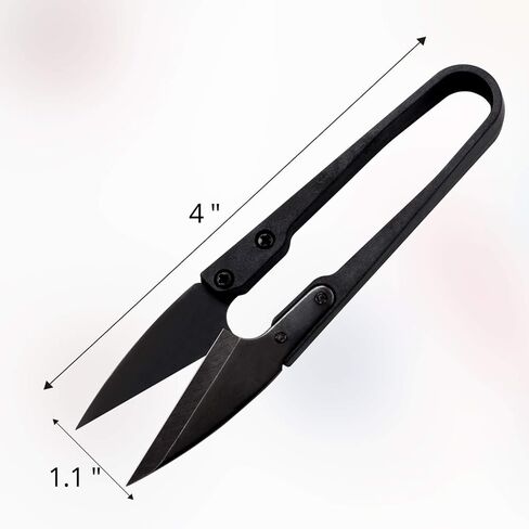 12Pcs 4" Sewing Scissors Set - Carbon Steel Trimming Nipper Yarn Lightweight Thread Cutter - Portable Mini Embroidery Clipper Stitching Snip for DIY Craft Black in Saudi Arabia