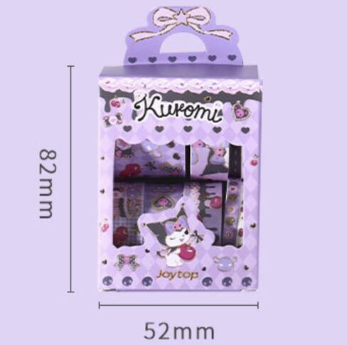 Bandal & Neoul KUROMI's Purple Assorted Craft Masking Tapes - 10 Types - Officially Licensed in Saudi Arabia