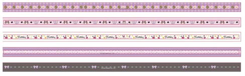 Bandal & Neoul KUROMI's Purple Assorted Craft Masking Tapes - 10 Types - Officially Licensed in Saudi Arabia