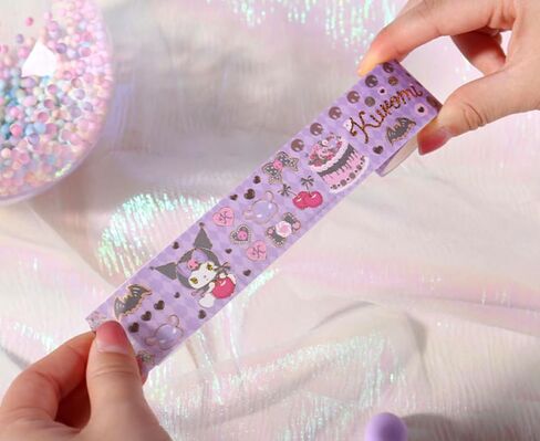 Bandal & Neoul KUROMI's Purple Assorted Craft Masking Tapes - 10 Types - Officially Licensed in Saudi Arabia